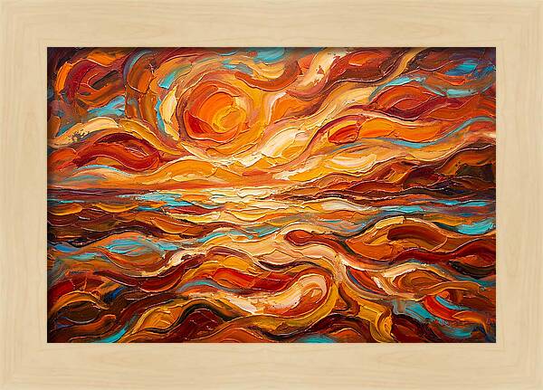 Abstract Sunset Over Mediterranean Sea