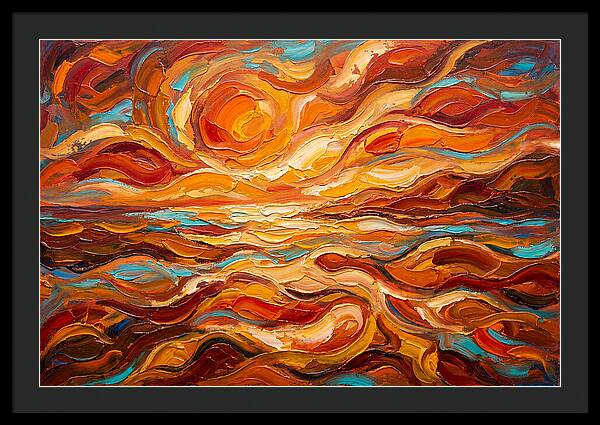 Abstract Sunset Over Mediterranean Sea