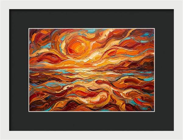 Abstract Sunset Over Mediterranean Sea