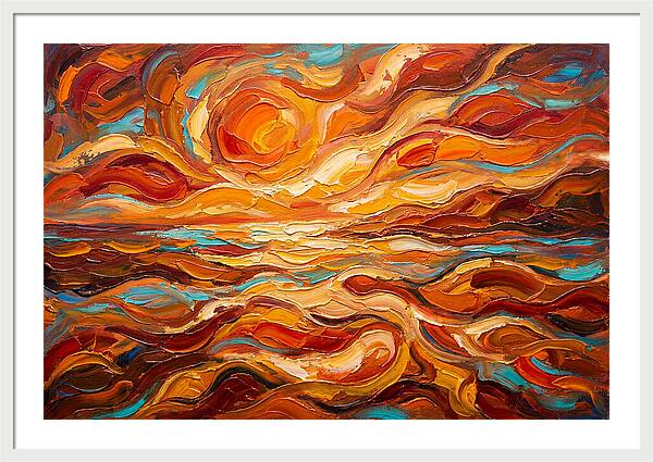 Abstract Sunset Over Mediterranean Sea