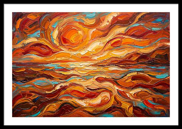 Abstract Sunset Over Mediterranean Sea