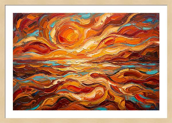 Abstract Sunset Over Mediterranean Sea