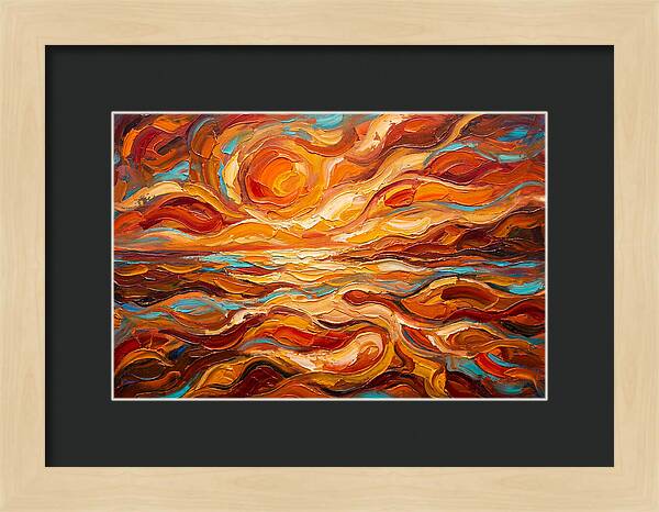 Abstract Sunset Over Mediterranean Sea