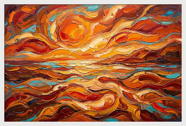 Abstract Sunset Over Mediterranean Sea