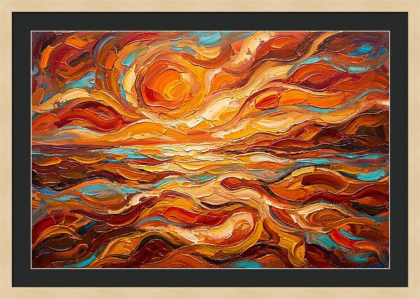 Abstract Sunset Over Mediterranean Sea