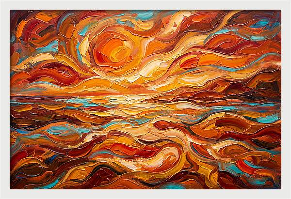 Abstract Sunset Over Mediterranean Sea
