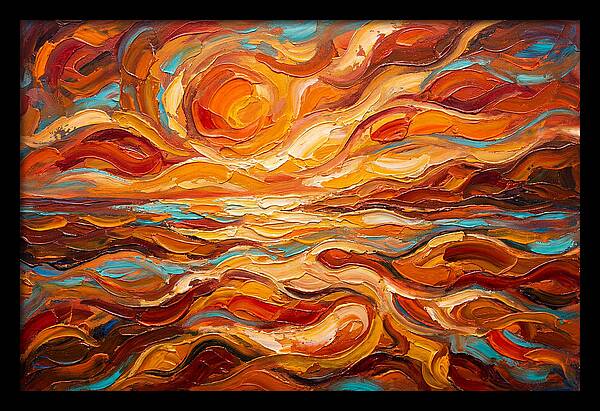 Abstract Sunset Over Mediterranean Sea