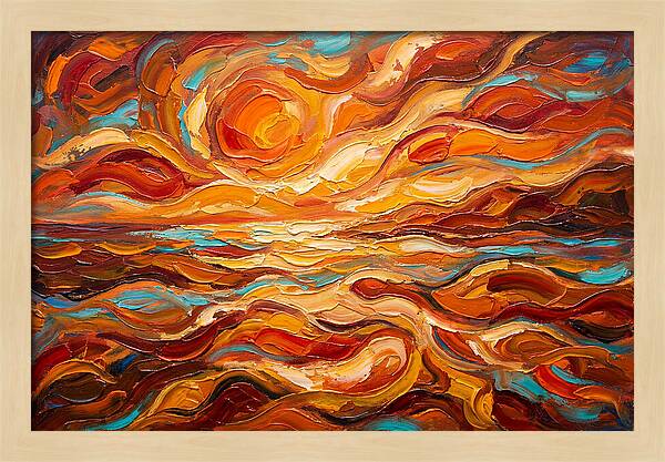 Abstract Sunset Over Mediterranean Sea