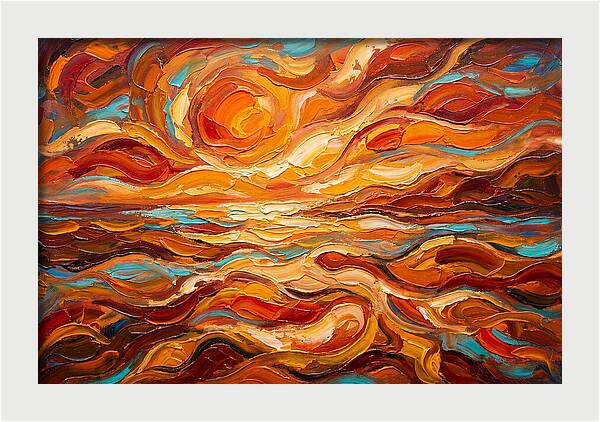 Abstract Sunset Over Mediterranean Sea
