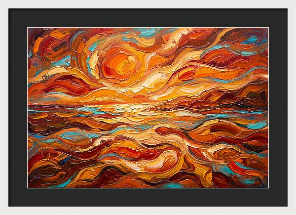 Abstract Sunset Over Mediterranean Sea