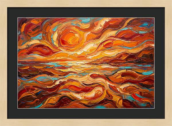 Abstract Sunset Over Mediterranean Sea