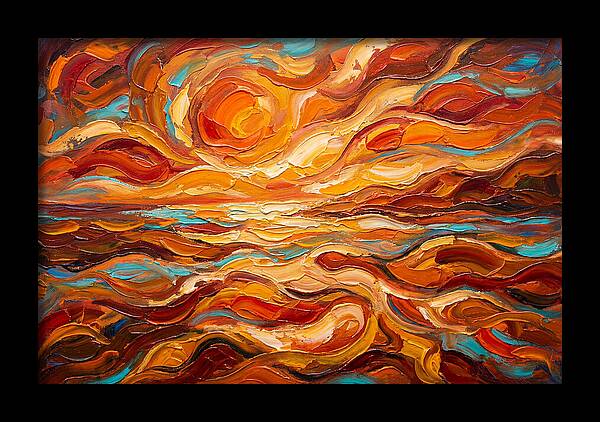 Abstract Sunset Over Mediterranean Sea