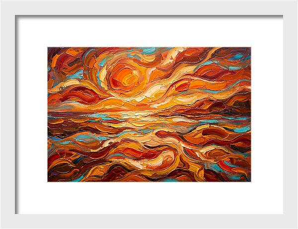 Abstract Sunset Over Mediterranean Sea