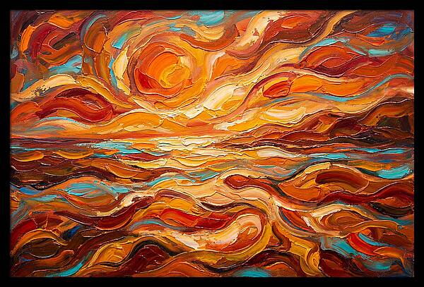 Abstract Sunset Over Mediterranean Sea