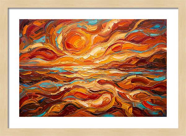 Abstract Sunset Over Mediterranean Sea
