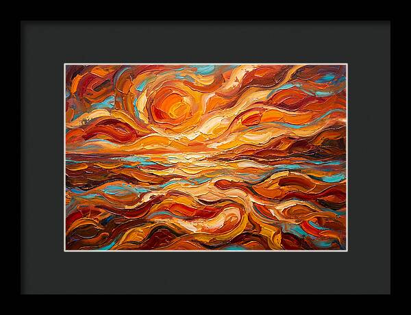 Abstract Sunset Over Mediterranean Sea