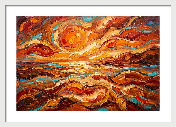 Abstract Sunset Over Mediterranean Sea