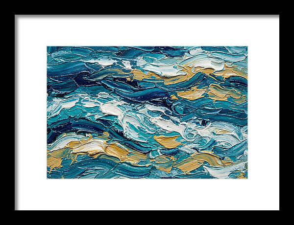 Abstract Waves In Blue And Gold