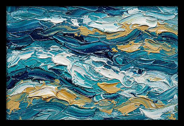 Abstract Waves In Blue And Gold