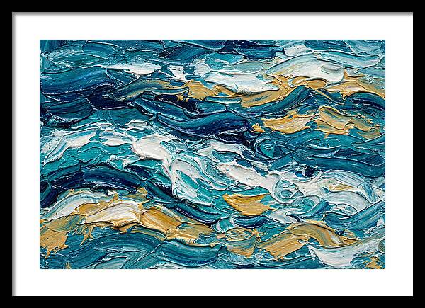 Abstract Waves In Blue And Gold