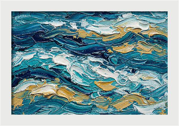 Abstract Waves In Blue And Gold