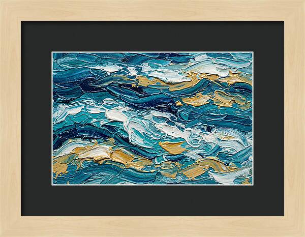 Abstract Waves In Blue And Gold