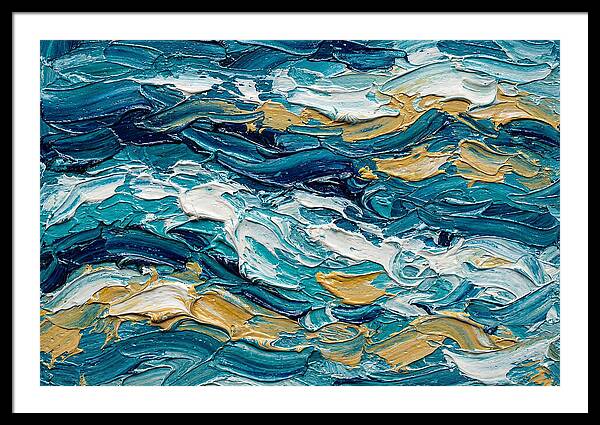 Abstract Waves In Blue And Gold