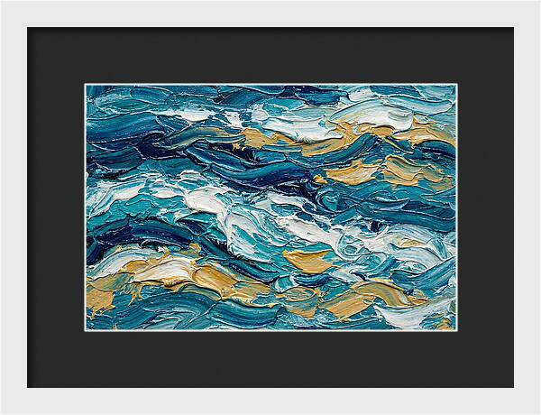 Abstract Waves In Blue And Gold