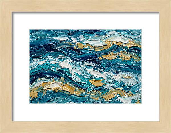 Abstract Waves In Blue And Gold