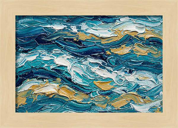Abstract Waves In Blue And Gold
