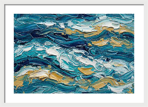 Abstract Waves In Blue And Gold