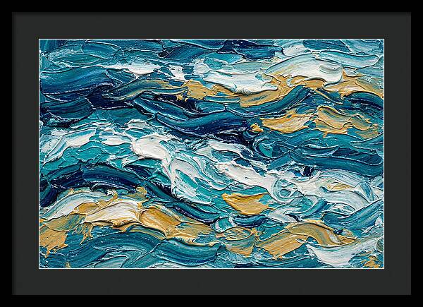Abstract Waves In Blue And Gold