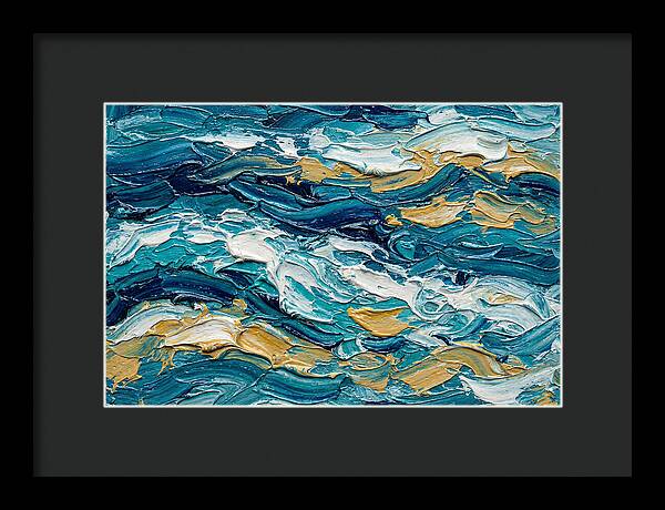 Abstract Waves In Blue And Gold