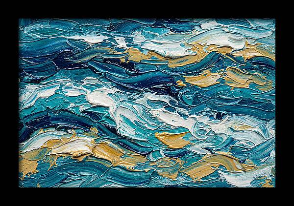 Abstract Waves In Blue And Gold