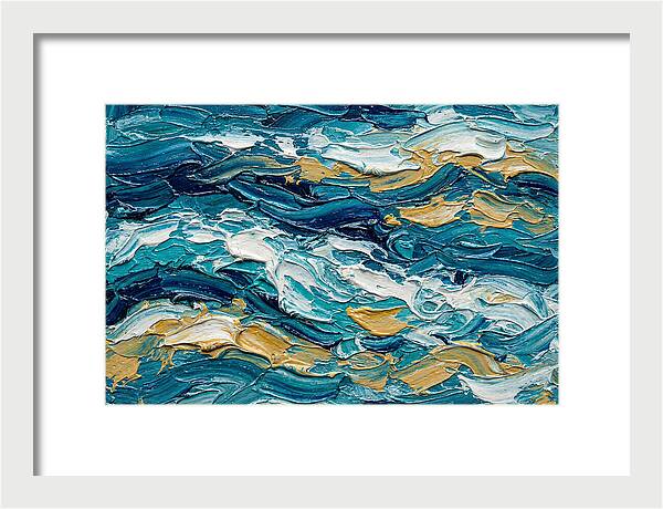 Abstract Waves In Blue And Gold