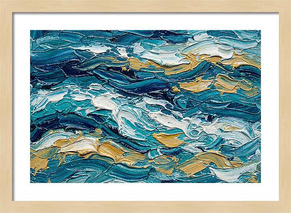 Abstract Waves In Blue And Gold
