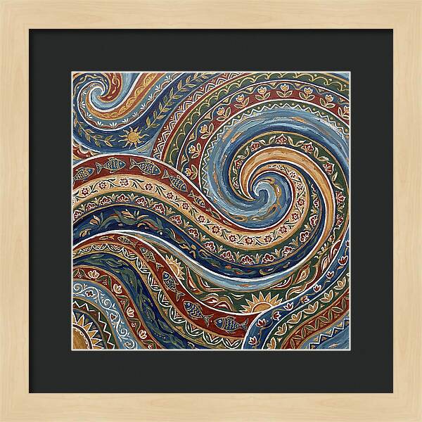 Abstract Waves In Folk Style