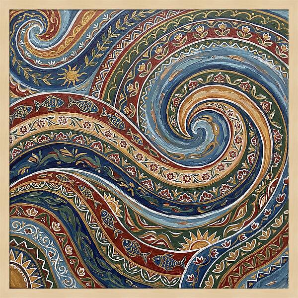 Abstract Waves In Folk Style
