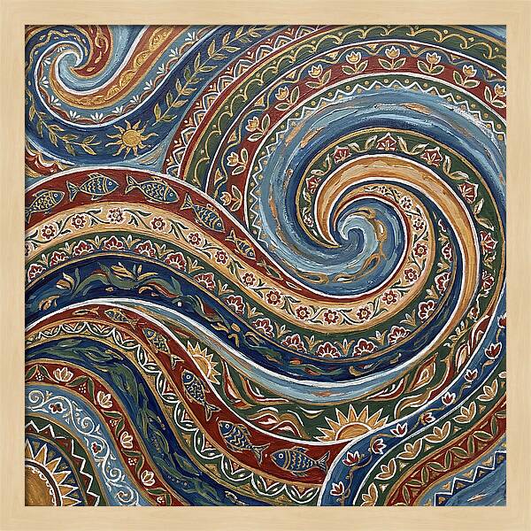 Abstract Waves In Folk Style