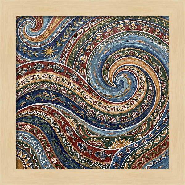 Abstract Waves In Folk Style