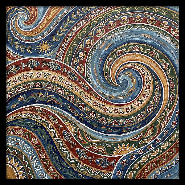 Abstract Waves In Folk Style