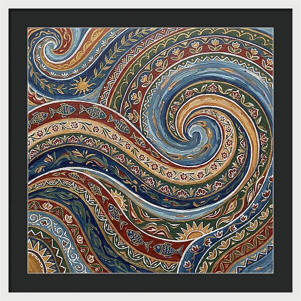 Abstract Waves In Folk Style