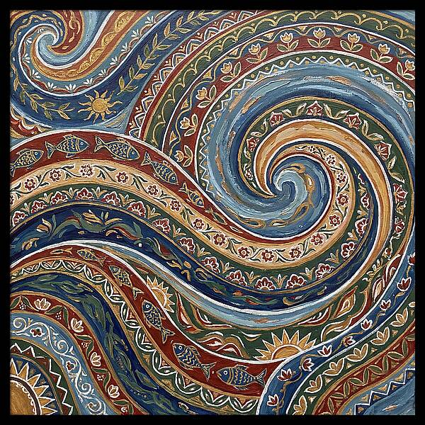 Abstract Waves In Folk Style
