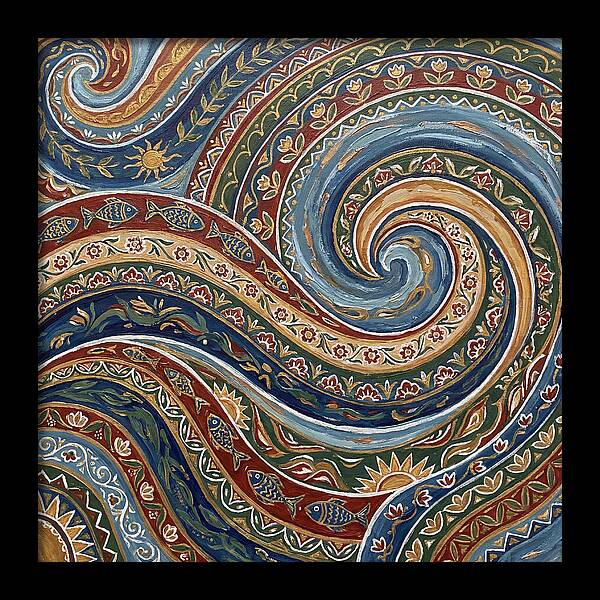 Abstract Waves In Folk Style