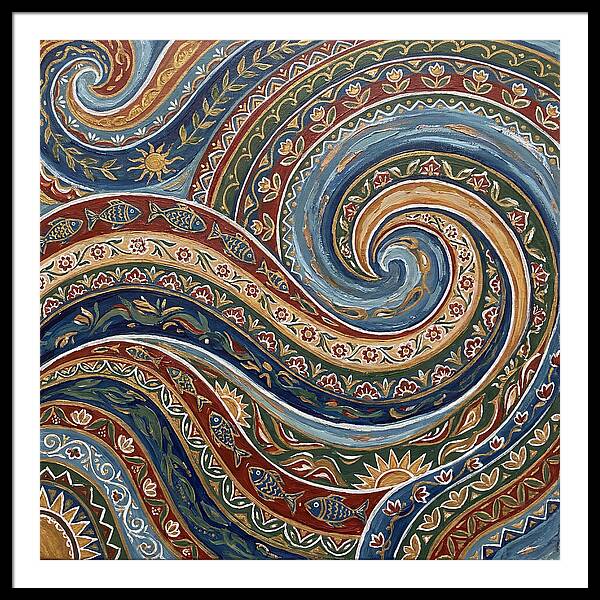 Abstract Waves In Folk Style