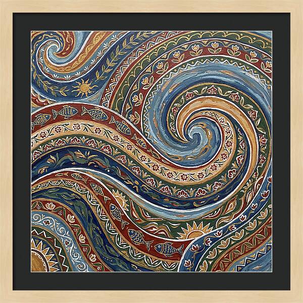 Abstract Waves In Folk Style