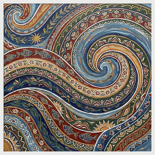 Abstract Waves In Folk Style