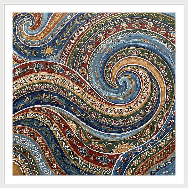 Abstract Waves In Folk Style