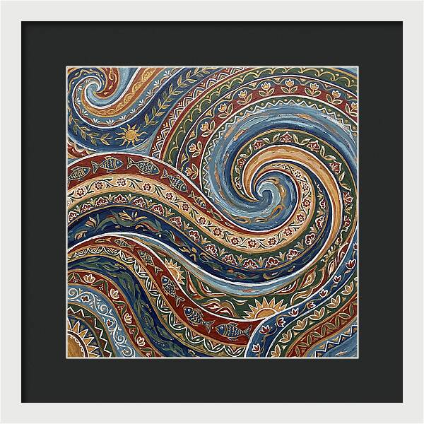 Abstract Waves In Folk Style
