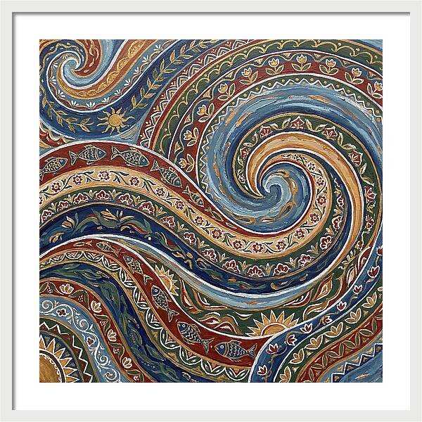 Abstract Waves In Folk Style